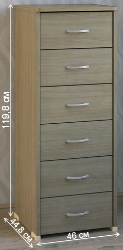 Комод КМ-61 ясень светлый