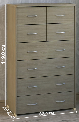 Комод КМ-63 ясень светлый