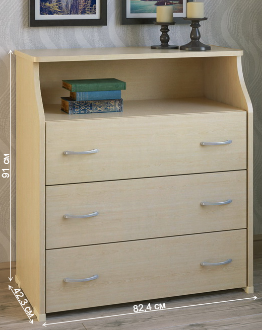 Комод КВ-31-Н дуб молочный