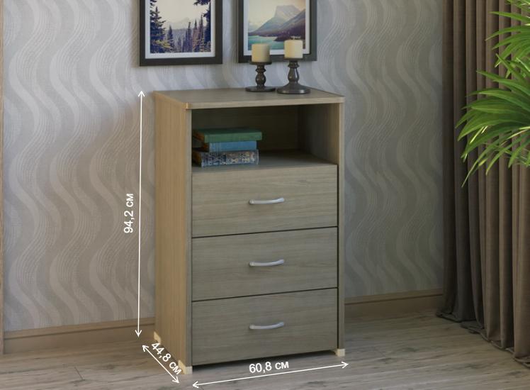 Комод КВ-33 ясень светлый