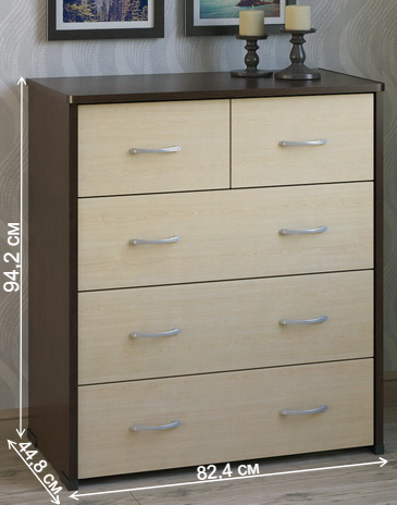 Комод КВ-42 венге / дуб молочный