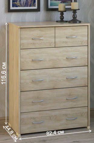 Комод КВ-52 дуб сонома