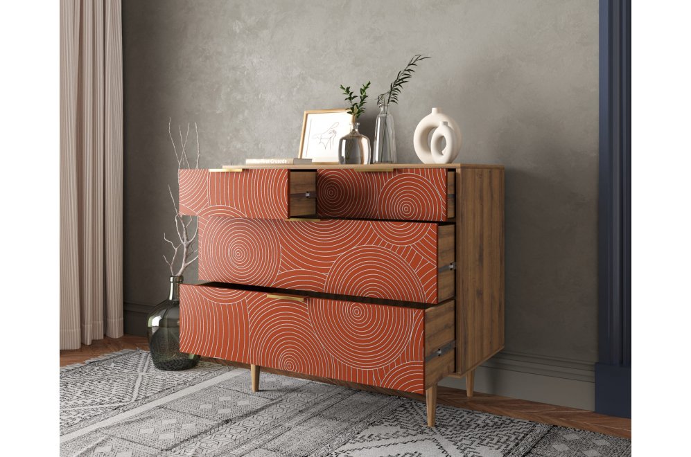 Комод Лайн (Line) R22/red красный