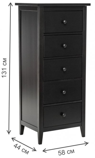 Комод Leset Мира 05 черный