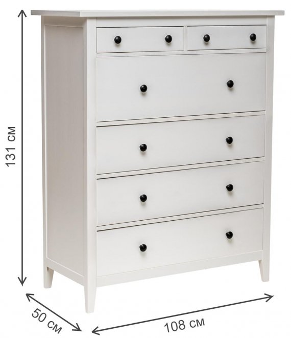 Комод Leset Мира 06 белый