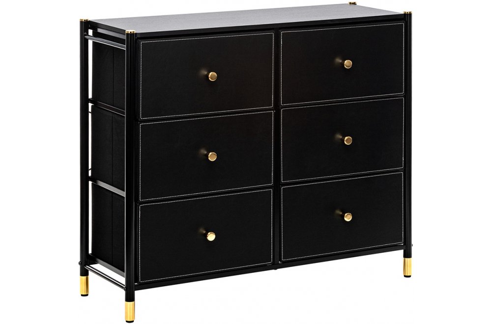 Комод Leset Нирита / Хайди 6 черный