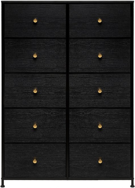 Комод Линкс 10 ящиков черный