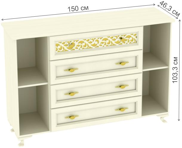 Комод Ливадия Л15а weave светлый