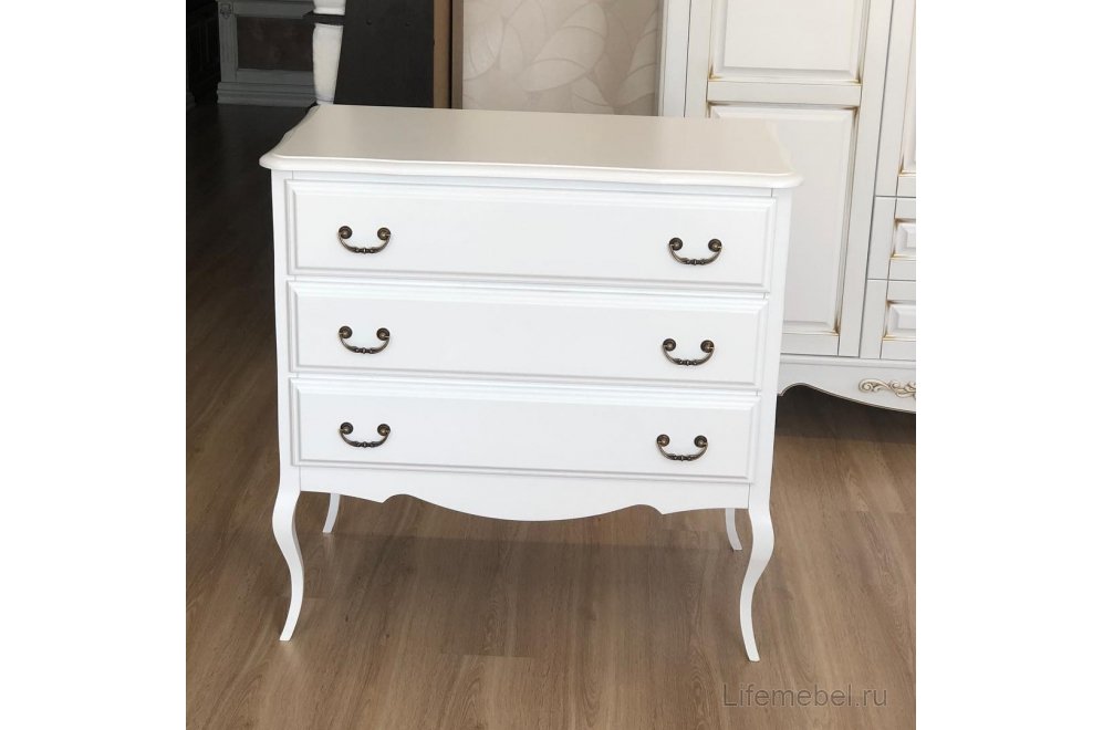 Комод Малонн Ави белый 3 ящика