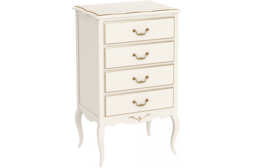 Комод Малонн Ави белый 4 ящика
