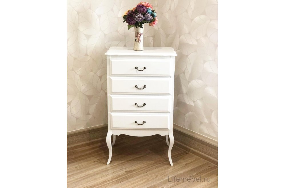 Комод Малонн Ави белый 4 ящика