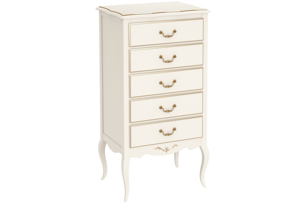 Комод Малонн Ави белый 5 ящиков