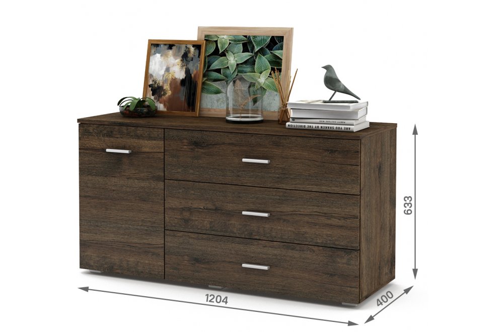 Комод Мартин-4 дуб апрель темный