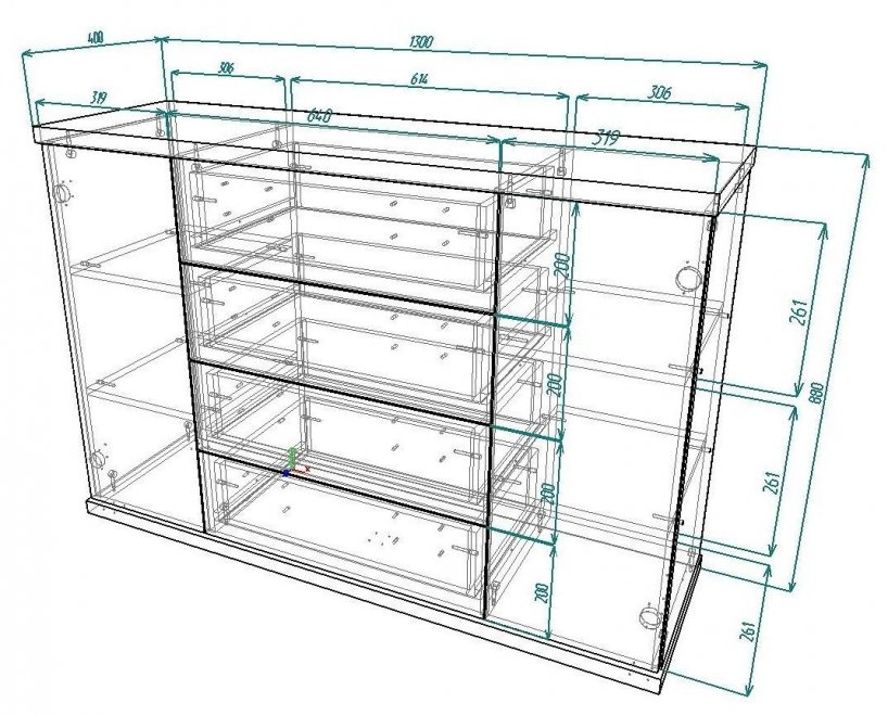 Комод Мебелайн-8 венге / дуб молочный