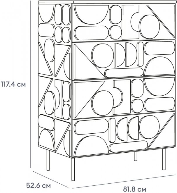 Комод Milton белый RAL 9001
