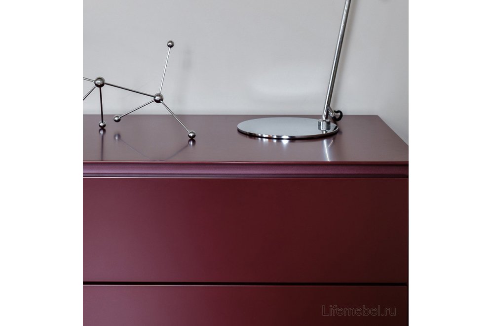 Комод Miramar тёмно-красный / черный