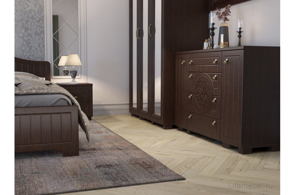 Комод Монблан МБ-36К венге / орех шоколадный