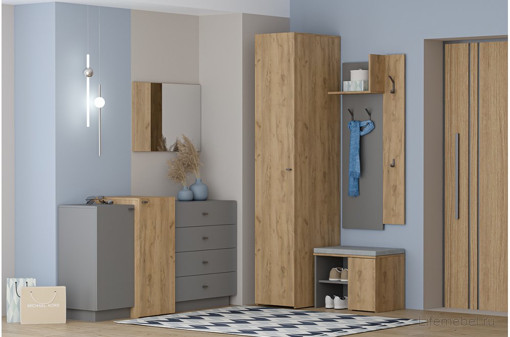 Комод МС Квадро К-1 графит