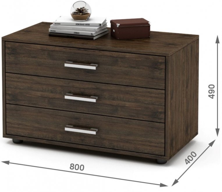 Комод Остин-5 дуб апрель темный