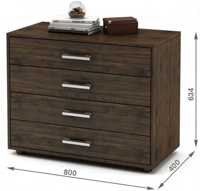 Комод Остин-6 дуб апрель темный