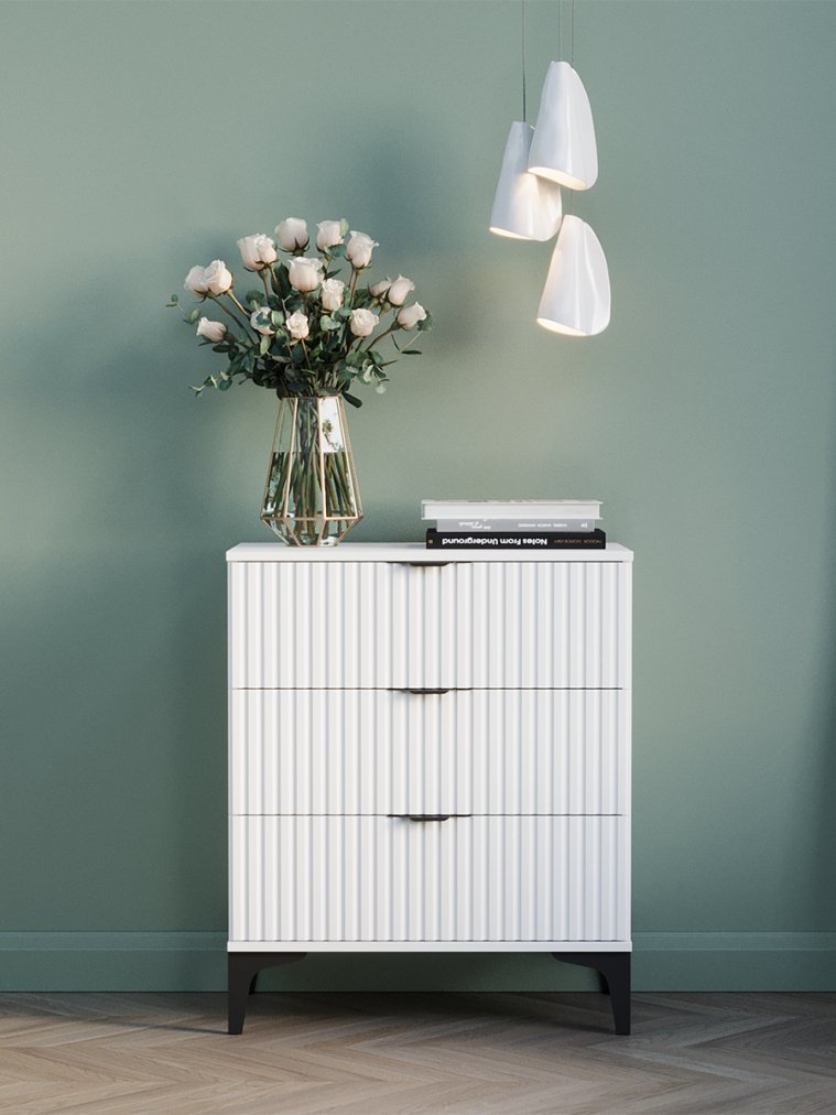 Комод ridberg andre 3Я белый / черный