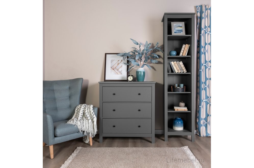 Комод Сага 3 ящика серый