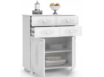 Детский комод Ассоль АС-18 белое дерево