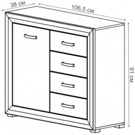 Комод Мальта KOM1D4S