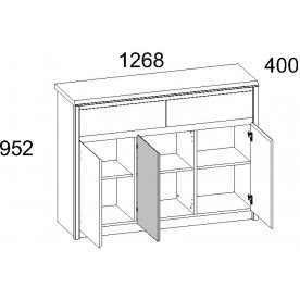 Комод Somma 3D2S