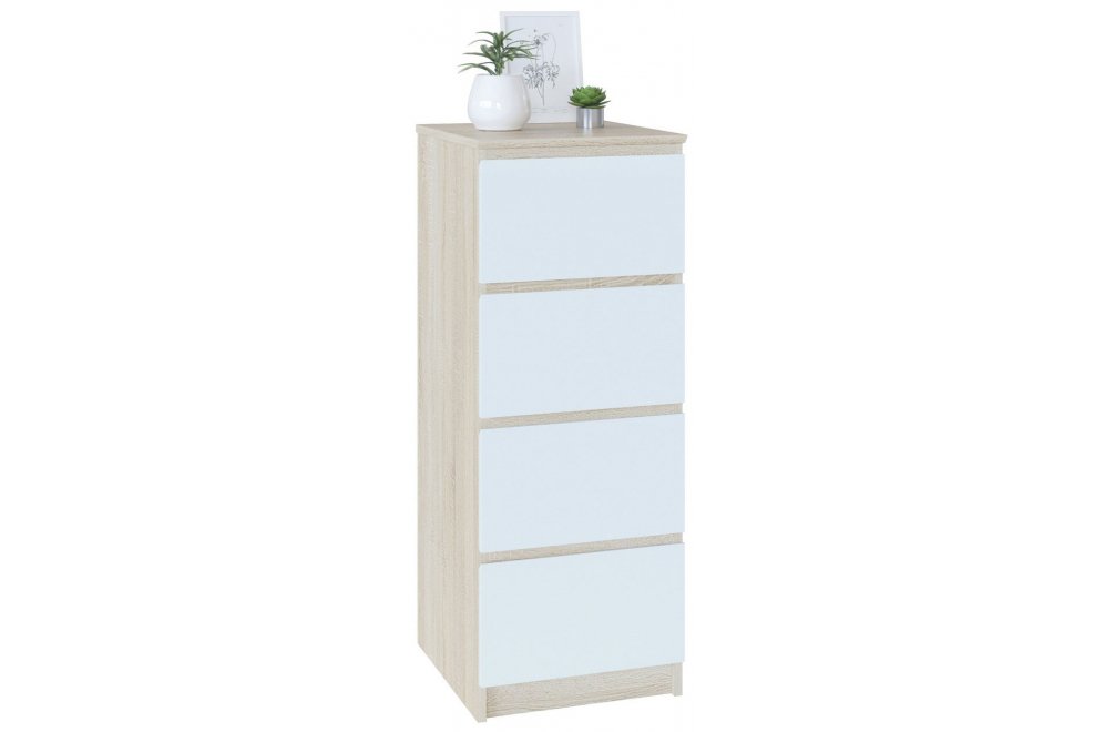 Комод Т-4р дуб сонома / белый