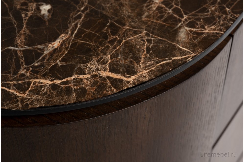 Комод Уэйн черный / темный орех