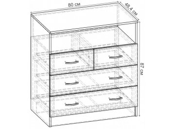 Комод Уют-2.6 К.058.800-01