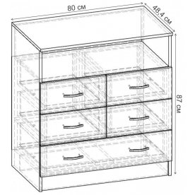 Комод Уют-2.7 К.059.800-01