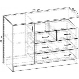 Комод Уют-3.8 К.075.1200-01