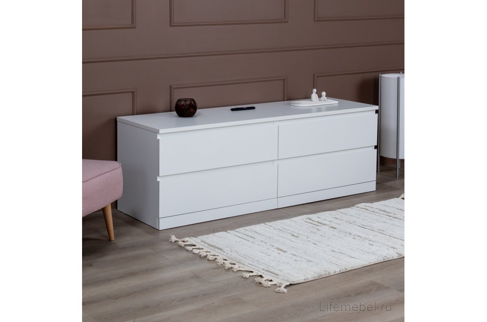 Комод Варма Прайм 4Д белый