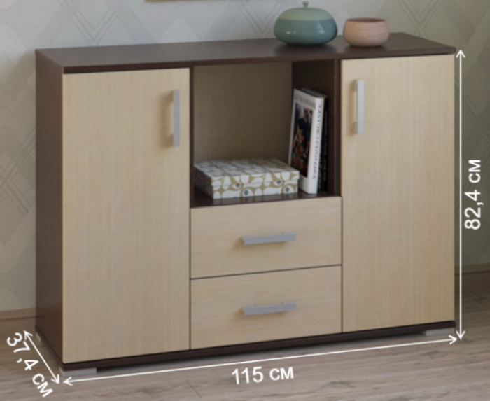 Комод Вента-64 венге / дуб молочный