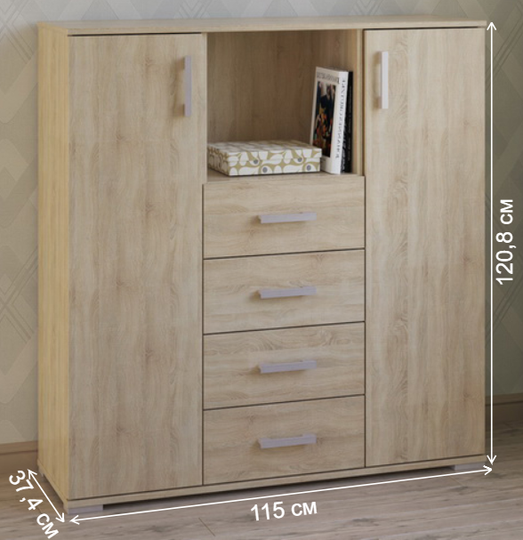 Комод Вента-66 дуб сонома