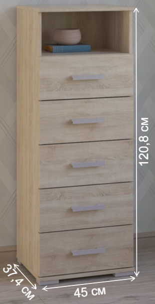 Комод Вента-76 дуб сонома