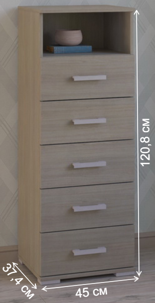 Комод Вента-76 ясень светлый