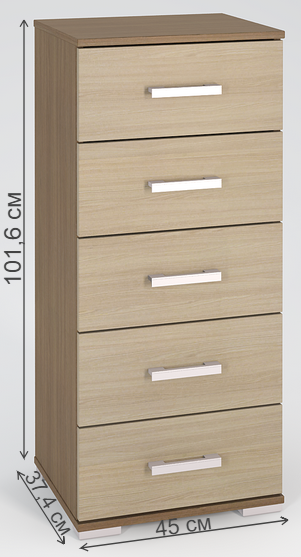 Комод Вента-85 ясень темный/ясень светлый