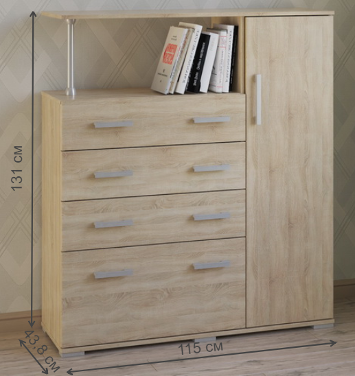 Комод Вента-9 дуб сонома правый