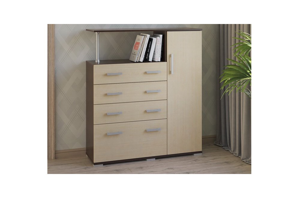 Комод Вента-9 венге / дуб молочный правый