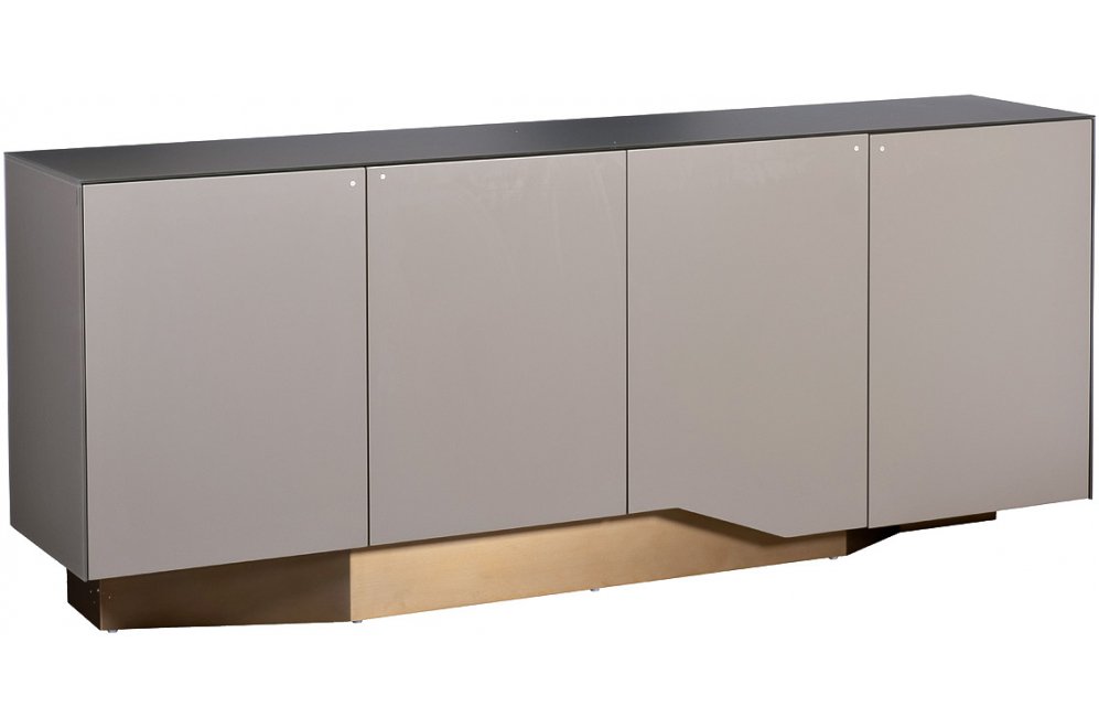 Комод Занна черный / глиняно-серый / золото