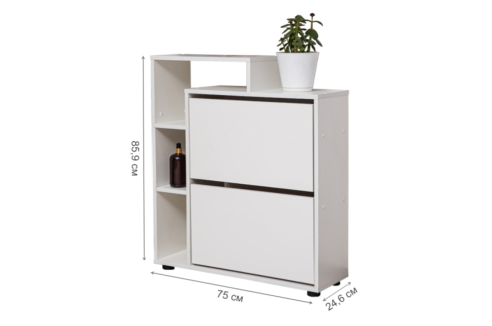 Комод Ultra Plus белое тиснение