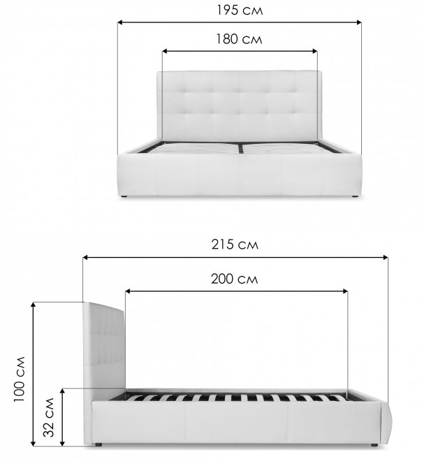 Двуспальная кровать Афродита-2 180x200 с ПМ велюр bingo pebble