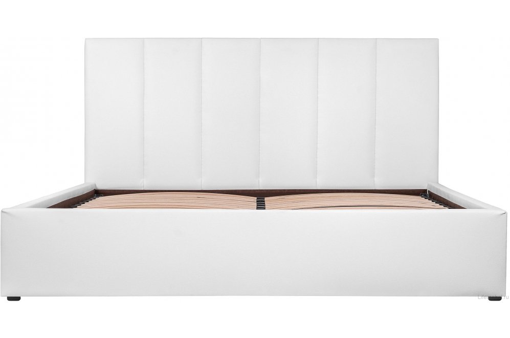 Двуспальная кровать Афродита-3 200х200 экокожа белая