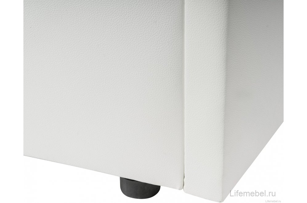 Двуспальная кровать Афродита-3 200х200 экокожа белая