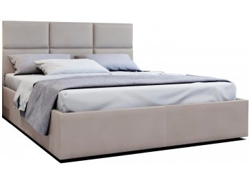 Двуспальная кровать Афродита-5 тёмно-синий велюр velutto 26