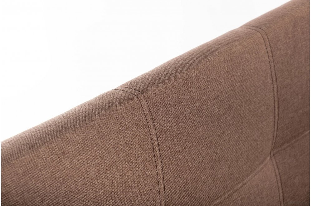 Двуспальная кровать Афродита 200х200 рогожка коричневая