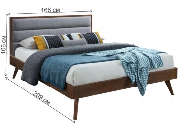 Двуспальная кровать Orlando из массива дерева